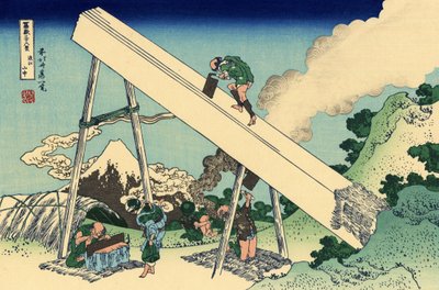 A Totomi-hegységben, 1830 körül (fanyomat) alkotó: Katsushika Hokusai