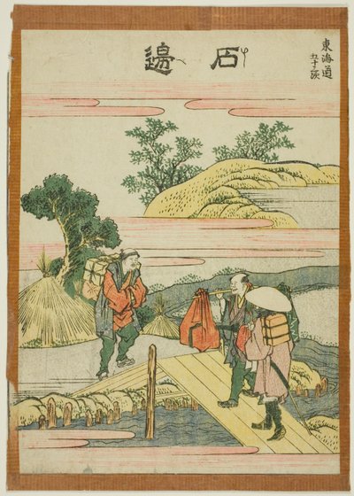 Ishibei, a "Tokaido ötvenhárom állomása (Tokaido gojusan tsugi)" sorozatból alkotó: Katsushika Hokusai