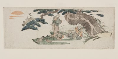 J? és Uba, Takasago ősi házaspárja (színes fatömbnyomat) alkotó: Katsushika Hokusai