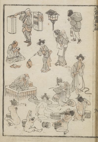Japán fürdőzés (faminta) alkotó: Katsushika Hokusai