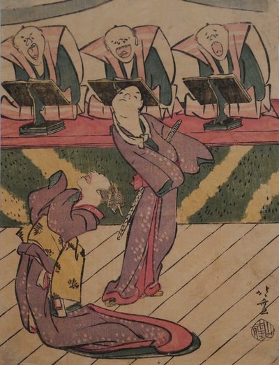 Kabuki színpad, 1811-13 körül (nyomat) alkotó: Katsushika Hokusai