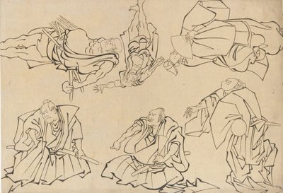 Kabuki színészek, 18. század vége-19. század eleje. alkotó: Katsushika Hokusai