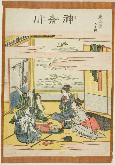 Kanagawa, "A Tokaido ötvenhárom állomása (Tokaido gojusan tsugi)" sorozatból alkotó: Katsushika Hokusai