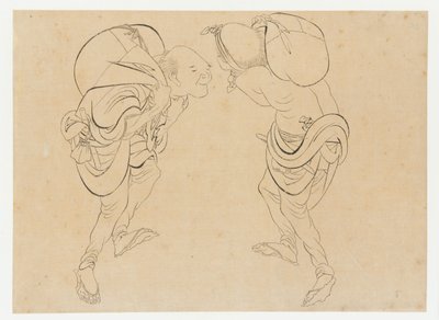 Munkásemberek, 18. század vége – 19. század eleje. alkotó: Katsushika Hokusai