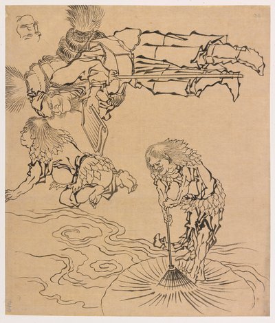 Legendás lények, 18. század vége-19. század eleje. alkotó: Katsushika Hokusai