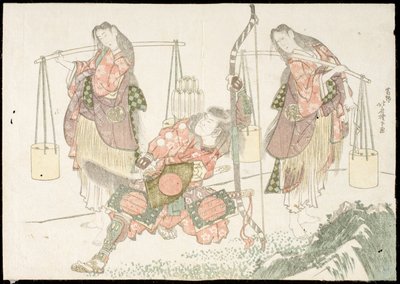 Minamoto no Tametomo és a két sógyűjtő alkotó: Katsushika Hokusai