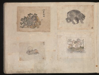 Miniatűr rajzok kézművesek számára alkotó: Katsushika Hokusai