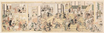 Újév az Ōgiya bordélyházban, Yoshiwara alkotó: Katsushika Hokusai