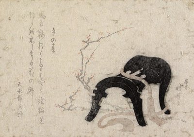 A ló évének újév napja, 19. század eleje alkotó: Katsushika Hokusai