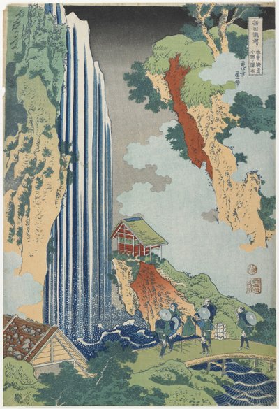 Ono-vízesés a Kiso úton, c. 1833 alkotó: Katsushika Hokusai
