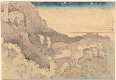 Pilgrims Ascending the Peak, Harminchat kilátás a Fuji-hegyre című sorozatból alkotó: Katsushika Hokusai