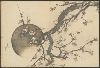 Szilvavirág és a Hold a Fuji-hegy tavasszal (Haru no Fuji) című könyvből. alkotó: Katsushika Hokusai