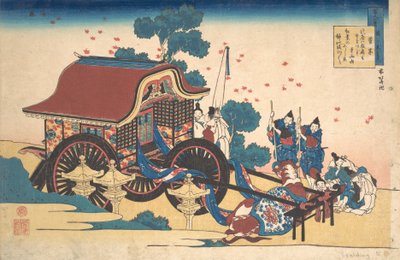 Kanke Sugawara Michizane verse, a Száz vers magyarázata sorozatból, kb. 1839. alkotó: Katsushika Hokusai