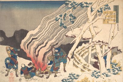 Minamoto no Muneyuki Ason verse, a Száz vers, a nővérek magyarázata című sorozatból, 1839. alkotó: Katsushika Hokusai