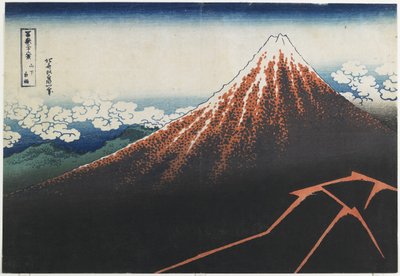 Vihar a Csúcs alatt, 1831-1834 alkotó: Katsushika Hokusai
