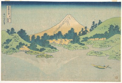 Tükröződés a Misaka-tóban, Kai tartományban (Kōshū Misaka suimen), a „A Fuji-hegy harminchat látképe” (Fugaku sanjūrokkei) című sorozatból alkotó: Katsushika Hokusai
