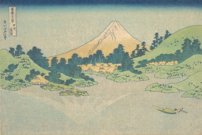 Reflexió a tóban Misaka-nál Kai tartományban Koshu Misaka Suimen, a sorozatból..., kb. 1830-3 alkotó: Katsushika Hokusai