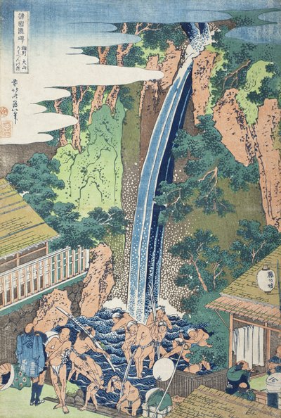 A Rōben-vízesés az Ōyama-hegyen, Sagami tartományban alkotó: Katsushika Hokusai
