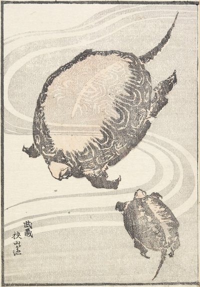 A Sayama-ga-ike pon d tagja, Musashi P Rovinse, 1817 alkotó: Katsushika Hokusai