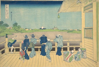Sazai terem az Ötszáz Arhat templomában Gohyaku Rakanji Sazaido, kb. 1830-32. alkotó: Katsushika Hokusai
