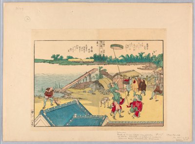 Falusi jelenet alkotó: Katsushika Hokusai