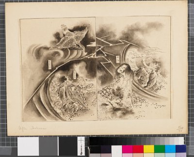 Jelenetek a japán-koreai háborúból, 18. század vége-19. század első fele (tus és tusfesték, papír) alkotó: Katsushika Hokusai