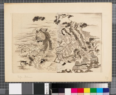 Jelenetek a japán-koreai háborúból, 18. század vége-19. század első fele (tus és tusfesték, papír) alkotó: Katsushika Hokusai