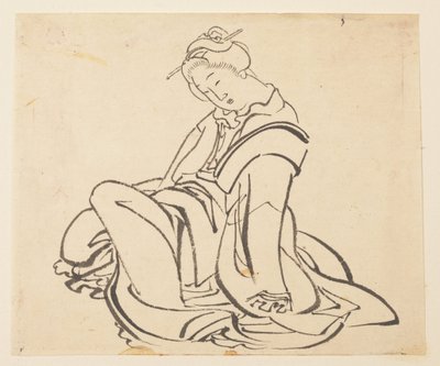 Ülő nő alkotó: Katsushika Hokusai