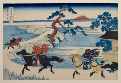 Sekiya falu a Sumida-folyó partján, a „A Fuji-hegy harminchat látképe” című sorozatból alkotó: Katsushika Hokusai