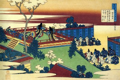 Centversek sorozata de cent poetes : ""Henjo"" Estampe de Katsushika Hokusai (1760-1849) (ecole ukiyo-e) vers 1830 State Hermitage Saint Petersbourg alkotó: Katsushika Hokusai