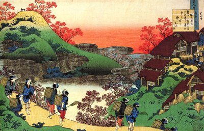 Száz költő száz verséből álló sorozat: "Sarumaru Dayu" alkotó: Katsushika Hokusai