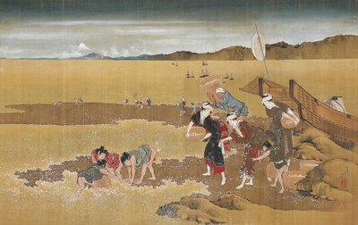 Kagylógyűjtés alkotó: Katsushika Hokusai
