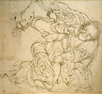 Soko a feleségével veszekszik alkotó: Katsushika Hokusai