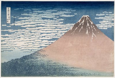 Déli szél, tiszta hajnal, a „36 kilátás a Fudzsi-hegyre” sorozatból, 1830-1831 (fatömbnyomat) alkotó: Katsushika Hokusai