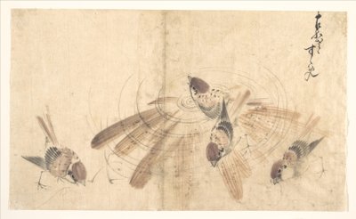 Verébek alkotó: Katsushika Hokusai