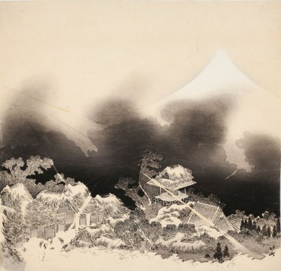 Vihar a hegyekben alkotó: Katsushika Hokusai