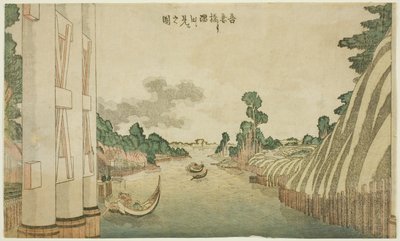 A Sumida folyó az Azuma hídról (Azumabashi yori Sumida wo miru no zu), nyugati stílusú tájak egy csoportjáról nézve alkotó: Katsushika Hokusai