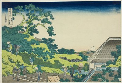 Surugadai tag, Edo (Toto Surugadai), a ``Tyrty x Vie ws Of Mount Fuji (Fugaku Usaju Rokukei)” sorozatból alkotó: Katsushika Hokusai