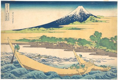 A Tōkaidō mentén, Ejiri közelében fekvő Tago-öböl (Tōkaidō Ejiri Tago no ura ryaku zu), a „A Fuji-hegy harminchat látképe” (Fugaku sanjūrokkei) című sorozatból alkotó: Katsushika Hokusai