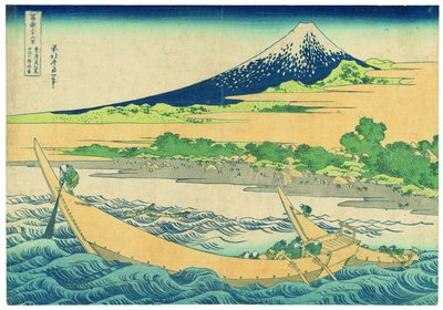 A Tōkaidō mentén, Ejiri közelében fekvő Tago-part alkotó: Katsushika Hokusai