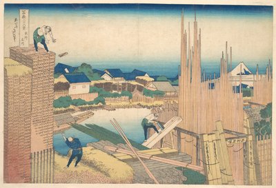 Tatekawa Honjōban (Honjō Tatekawa), a „A Fuji-hegy harminchat látképe” (Fugaku sanjūrokkei) című sorozatból alkotó: Katsushika Hokusai