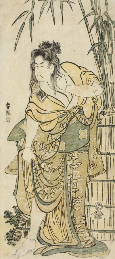 A színész Ichikawa Komazo, mint egy kócos hajú nő, 1791 körül alkotó: Katsushika Hokusai