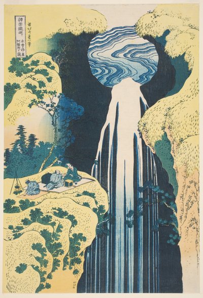 Az Amida-vízesés Kiso tartományban (fanyomat) alkotó: Katsushika Hokusai