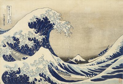 A nagy hullám Kanagawa partjainál, 1830 körül (fametszet) alkotó: Katsushika Hokusai