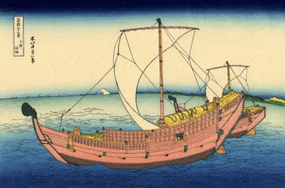 A Kazusa tengeri útvonal, 1830 körül (fanyomat) alkotó: Katsushika Hokusai