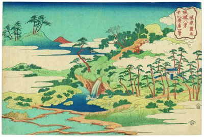 A Szent Kút a Castle Peak-en alkotó: Katsushika Hokusai