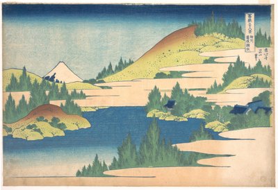 A Hakone-tó Sagami tartományban a 36. sorozatból, kilátás a Fuji-hegyre, 1830-1833 alkotó: Katsushika Hokusai