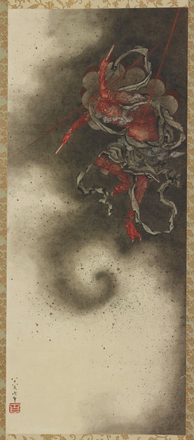 Mennydörgés isten, Edo-korszak alkotó: Katsushika Hokusai