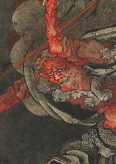 Mennydörgés isten, Edo-korszak alkotó: Katsushika Hokusai