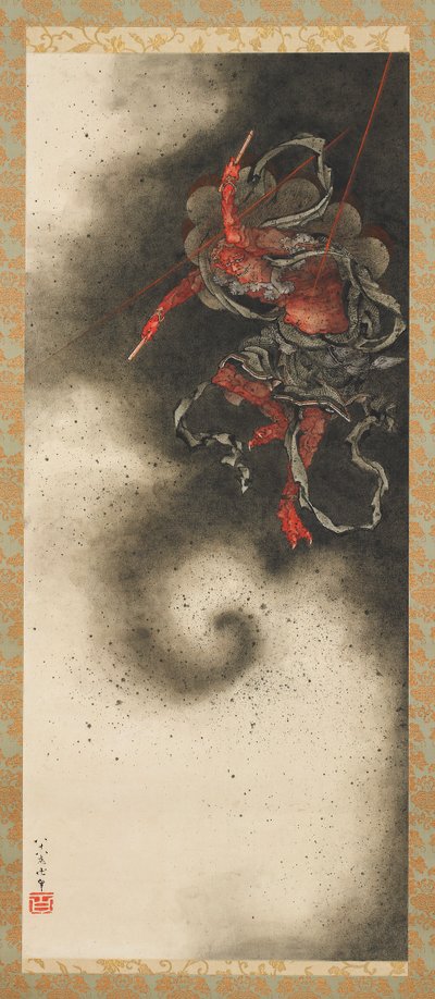 Mennydörgés isten, Edo-korszak alkotó: Katsushika Hokusai